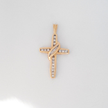 Винтажный золотой крестик с бриллиантами, фото №2