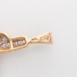 Винтажный золотой крестик с бриллиантами, фото №4