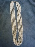 Бусы ,ожерелье речной  жемчуг.4 нити.82,2 грамма,46 см., фото №4