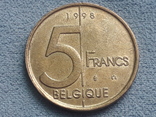 Бельгия 5 франков 1998 года, фото №2