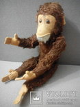  Старинная обезьяна Джоко Jocko Hermann 43см пищик Германия, фото №5