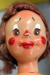 Кукла "Клоун" ("Арлекин") "Петрушка" -"Скоморох"- паричковая. Времена СССР, фото №11