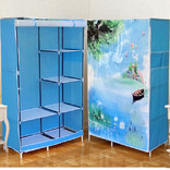 Тканевый шкаф складной STORAGE WARDROBE  (106х45х170 см), органайзер для одежды, numer zdjęcia 6