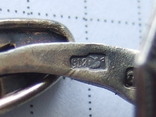 Запонки, серебро 875 (голова), фото №6