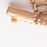 Стильное винтажное колье из трехцветного золота (10к), Мексика, фото №4