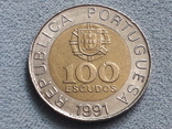 Португалия 100 эскудо 1991 года, фото №2