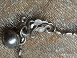 Браслет на ногу с колокольчиком серебро, фото №4