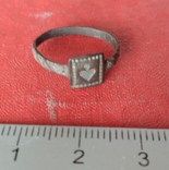 Перстень религиозный  с сердечком 19 век, фото №7