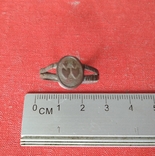 Перстень религиозный или свадебный два сердца  19 век, фото №2