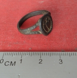 Перстень религиозный или свадебный два сердца  19 век, фото №6