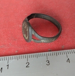 Перстень религиозный или свадебный два сердца  19 век, фото №7