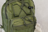 Рюкзак однолямочный 7 литров, тактическая военная сумка (олива), фото №8