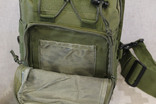 Рюкзак однолямочный 7 литров, тактическая военная сумка (олива), фото №9