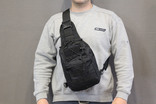 Рюкзак однолямочный 7 литров, тактическая военная сумка (черный), фото №5
