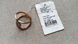 Кольцо серебро 925, позолота, вставки цирконы., фото №5