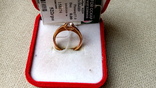 Кольцо серебро 925, позолота, вставки цирконы., photo number 8