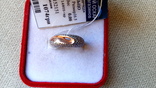 Кольцо серебро 925, позолота, вставки цирконы., numer zdjęcia 10
