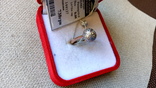 Кольцо серебро 925, позолота, вставки цирконы., numer zdjęcia 6