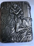 Портсигар серебро 84, клеймо, по картине « Успокоение» М.Зичи к поэме Лермонтова « Демон», фото №2