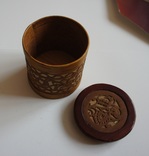 Wooden jewelry box with ornament (birch bark), photo number 3