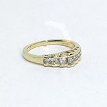 Винтажное золотое кольцо с бриллиантами огранки "принцесса", фото №2