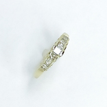 Винтажное золотое кольцо с бриллиантами огранки "принцесса", фото №5