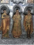 Икона. Трое  Святых с клеймами., фото №7