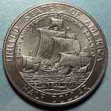 Лот "Америка", 3 монеты. 50 центов 1893 Колумб, 10 центов 1937 Дайм, 50 центов 1992 Колумб, фото №6