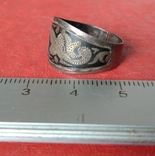 Перстень серебро-чернь 19 век., фото №3