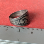 Перстень серебро-чернь 19 век., фото №5