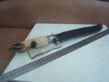 Охотничий нож "Козья ножка с подковкой",ножны нат.кожа, фото №2