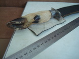 Охотничий нож "Козья ножка с подковкой",ножны нат.кожа, фото №3