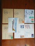 Почтовые карточки иностранные, авиация, марки, спецгашение, фото №11