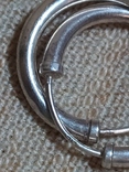 Серьги круглые серебро, фото №5