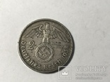 Серебро 2 рейхсмарок 1938 года "Гинденбург" Монета 10 пфеннигов, фото №4