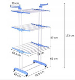 Многоярусная сушилка для белья, вещей, одежды Garment rack with wheels складная, numer zdjęcia 6