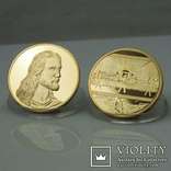Памятный жетон Иисус - тайная вечеря (2 монеты+слиток), фото №2