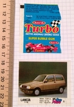 Lancia Y 10. OTO MOTO 6 Gum Liner + Kent Gum Wrapper, Turbo / Turbo, фото №2