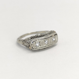 Золотое кольцо эпохи art deco с бриллиантами, photo number 2