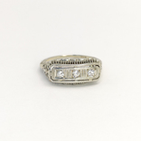 Золотое кольцо эпохи art deco с бриллиантами, photo number 3