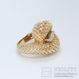 Винтажное золотое кольцо с бриллиантами, фото №3