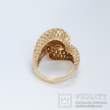 Винтажное золотое кольцо с бриллиантами, фото №4