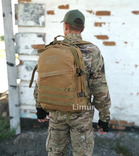 Тактический (военный) рюкзак Raid на 40 л. с системой M.O.L.L.E (кайот), фото №2