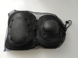 Наколенники и налокотники тактические для защиты суставов (черный), фото №3
