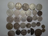 Серебряные монеты разных периодов+ лом и затертые монеты., фото №2