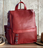 Стильный бордовый рюкзак, фото №2