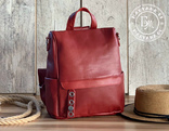 Стильный бордовый рюкзак, фото №7