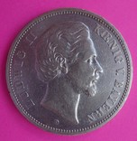 1875 год, 5 марок, Бавария,, фото №3