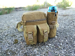 Универсальная тактическая сумка на пояс с карманом под бутылку (койот), фото №3