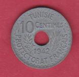 Французский Тунис. 10 сантимов 1942г., фото №2